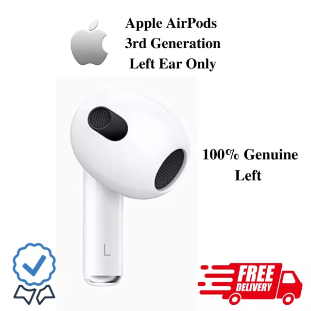 Apple AirPods 3rd Generation Wireless White Headset In-Ear Left side Only