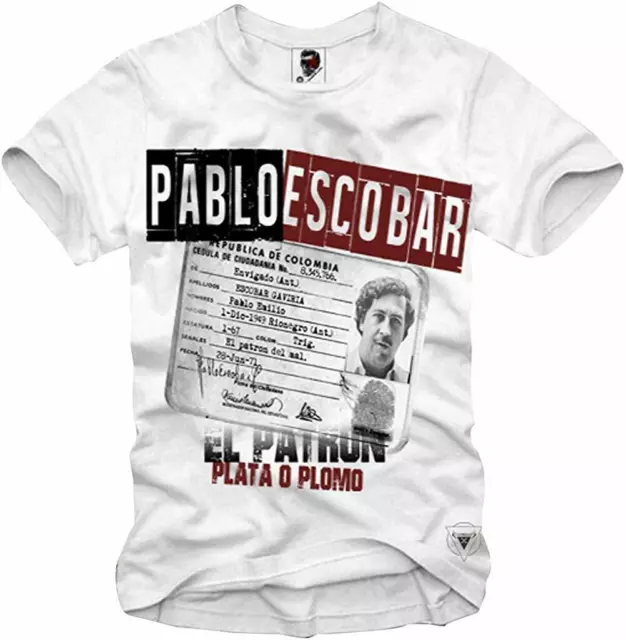 E1Syndicate T-Shirt Pablo Escobar Mugshot Plata Narcos Gang Cocaine 2261