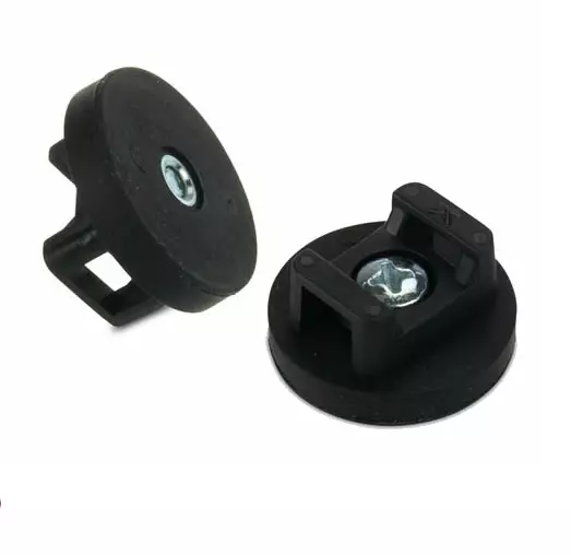 1X Strong Rubber Coated Cable Mount Pot Magnet 31mm | Anti Scratch Saddle Magnet