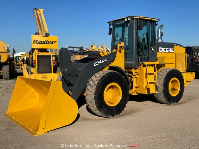 2018 John Deere 624K Series II Wheel Loader Tractor A/C Cab Ride Control bidadoo