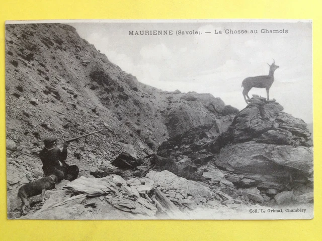 cpa 73 - MAURIENNE Savoie La CHASSE au CHAMOIS