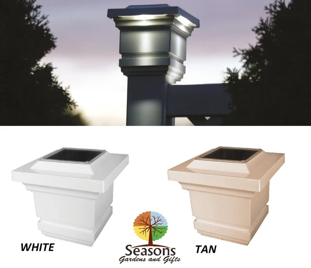 12 PACK 4X4 Classy Solar Post Cap Light Led Deck Fence Lights Tan Or