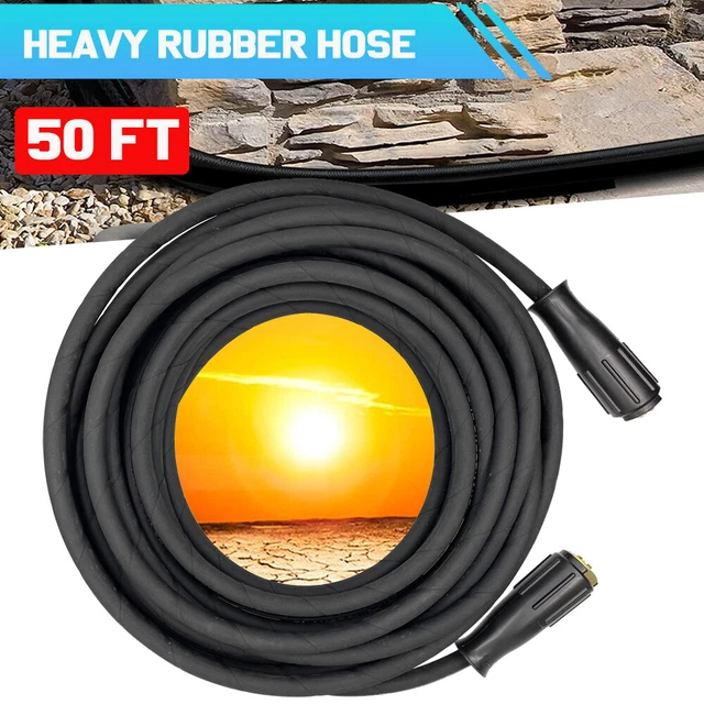 50ft HEAVY Hose High Pressure Washer Hose 6000 PSI W/ Couplers Replacement