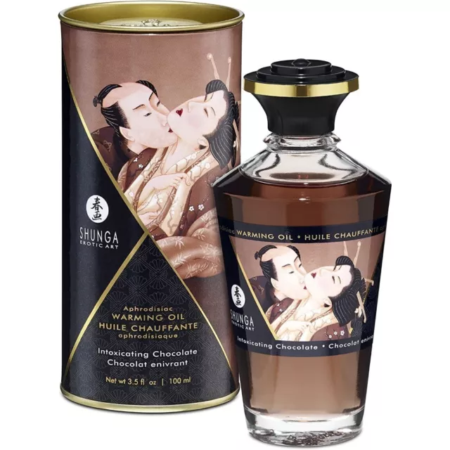 SHUNGA Erotic Art | Warming Aphrodisiac Erotic Massage Oil with Chocolate 100 ml