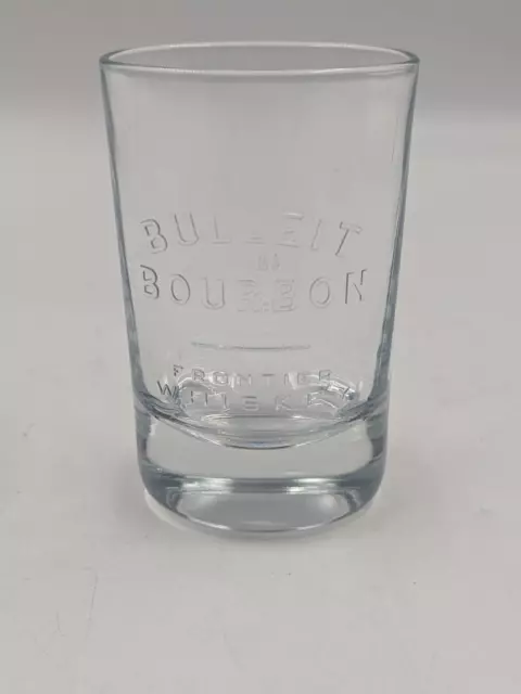 Bulliet Bourbon Frontier Whiskey Oval Embossed Glass Weighted Base