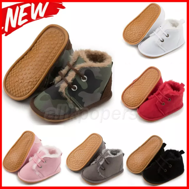 Winter Baby Girl Boy Snow Boots Booties Infant Toddler Newborn Crib Shoes 0-18M