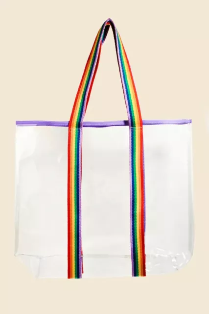 Clear See Through Tote Bag  W/ STRAPS HOLDER GREAT FOR BEACH