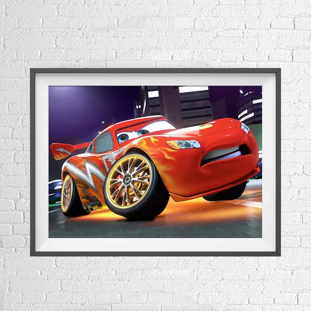 DISNEY CARS LIGHTNING MCQUEEN ANIMATION POSTER PICTURE PRINT Sizes A5 ...
