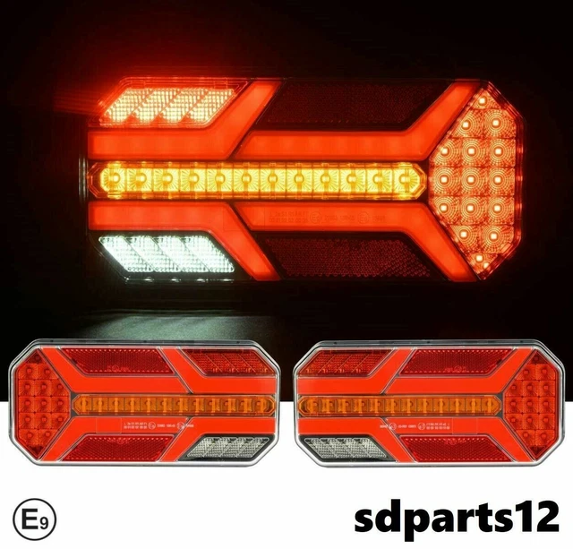Gomme Trattore Agricolo FANALI FARI ANTERIORI Con Frecce Dx Sx 4 Funzioni Adatti JCB Fari Anteriori Per Trattori - 9