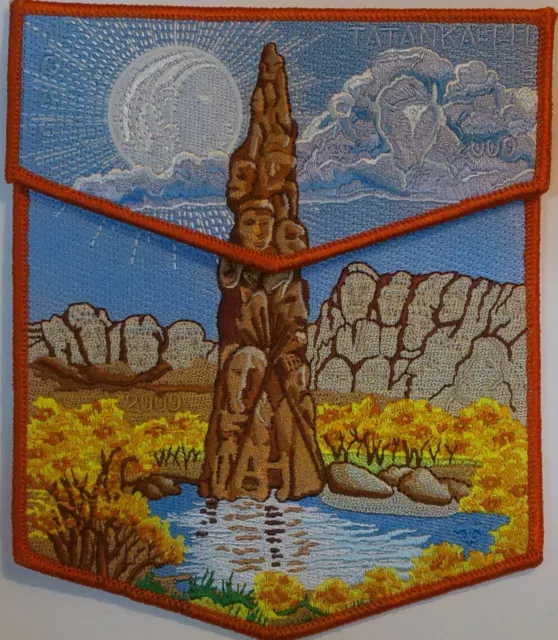 Oa Tatanka Lodge 141 Bsa Buffalo Trail Council Flap 2009 Noac 2-Patch Rock Art