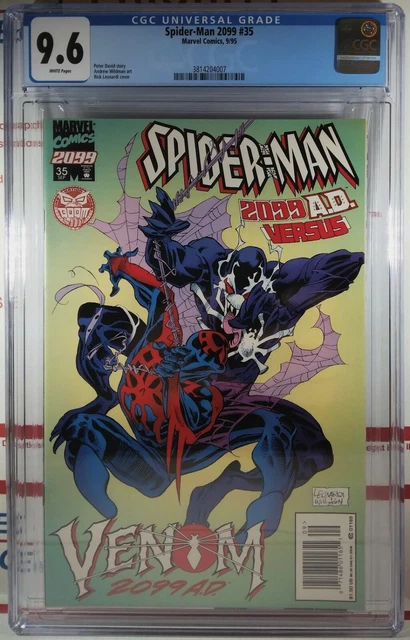 💥 CGC 9.6 NM+ SPIDER-MAN 2099 #35 NEWSSTAND VARIANT 🔑 1st VENOM 2099 Marvel
