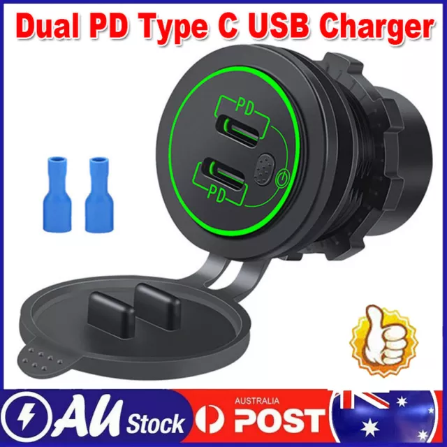 12V USB OUTLET Dual Charge with Voltmeter and Switch, Multifunction USB  H7H5 $20.73 - PicClick AU