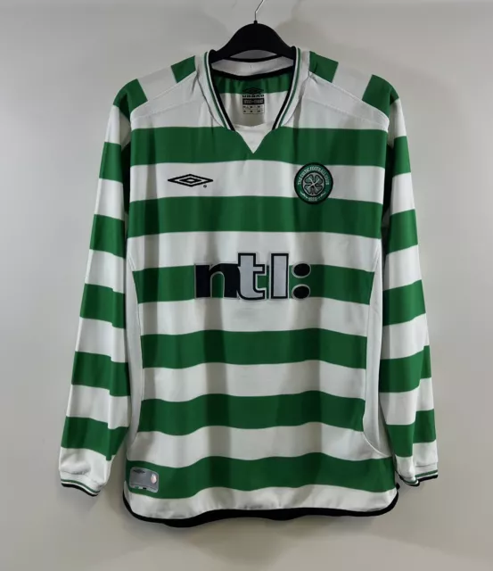 Celtic L/S Home Football Shirt 2001/03 Adults XL Umbro E409