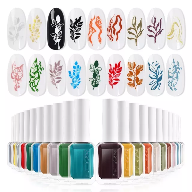 KADS 24 Pcs/set Nail Stamping Polish Set for Stamping Plate Paint Nail Varnish