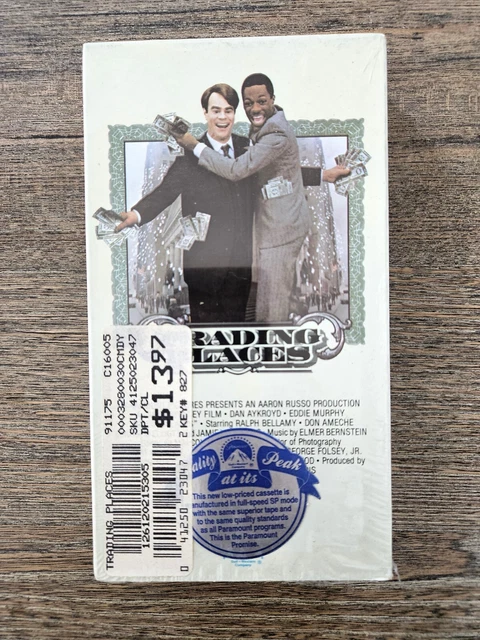 1989 TRADING PLACES VHS Tape Eddie Murphy Dan Aykroyd Movie, Has Shrink