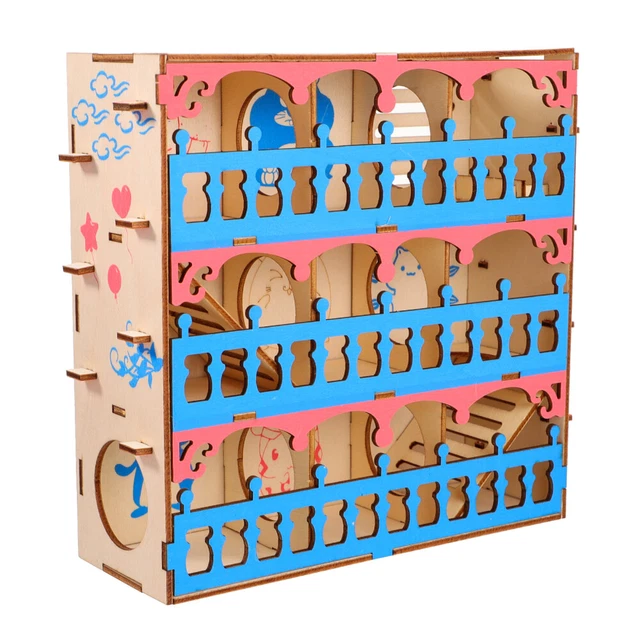 Hamster-Villa-Labyrinth Hamster-Labyrinth-Spielzeug Haustierhaus Treppen Steigen