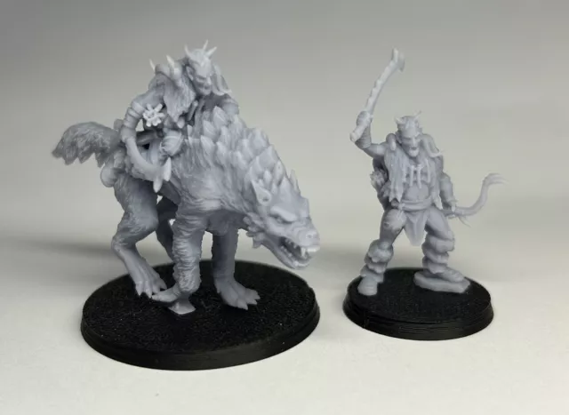 Ork Orc Captain Hauptmann Warg Wolf  Lotr Fantasy Hobbit Mittelerde Khurzluk