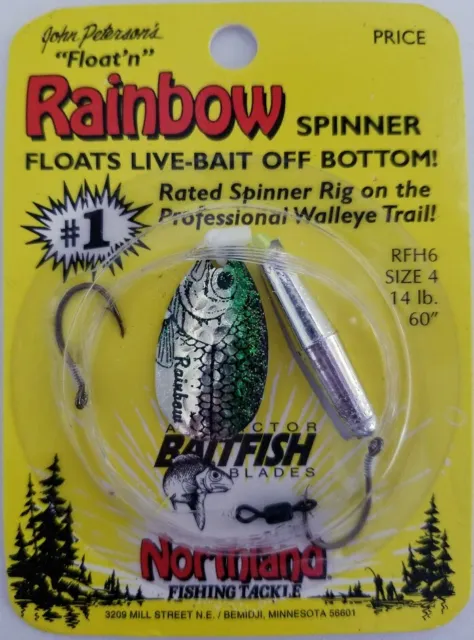 Leech Minnow Crawler Harness Float'n Spin # 6 You Choose 7 Colors Walleye Lure 3