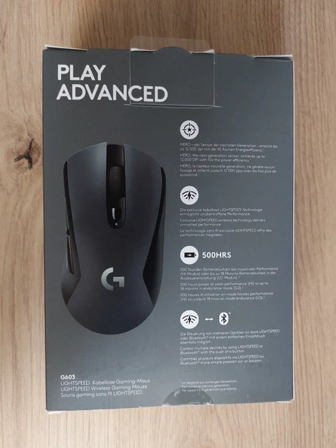 Logitech G603 LIGHTSPEED kabellose Gaming-Maus mit HERO 12K DPI Sensor 2