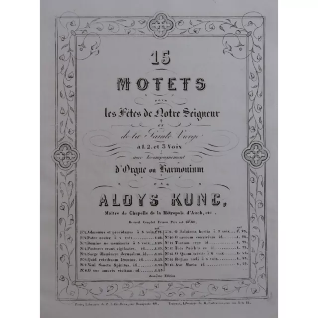 KUNC Aloys Hymne au Saint Esprit Chant Orgue ou Harmonium ca1875