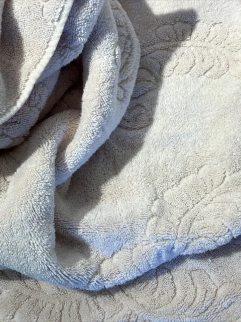 Vintage Frontgate Classic Towel Collection Bath Sheet Sculpted 66”x34” Pale Pink