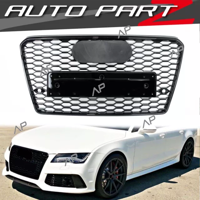 Schwarz RS Kühlergrill Wabengrill Grill für AUDI A7 S7 C7 4G Sportback 2010-2014