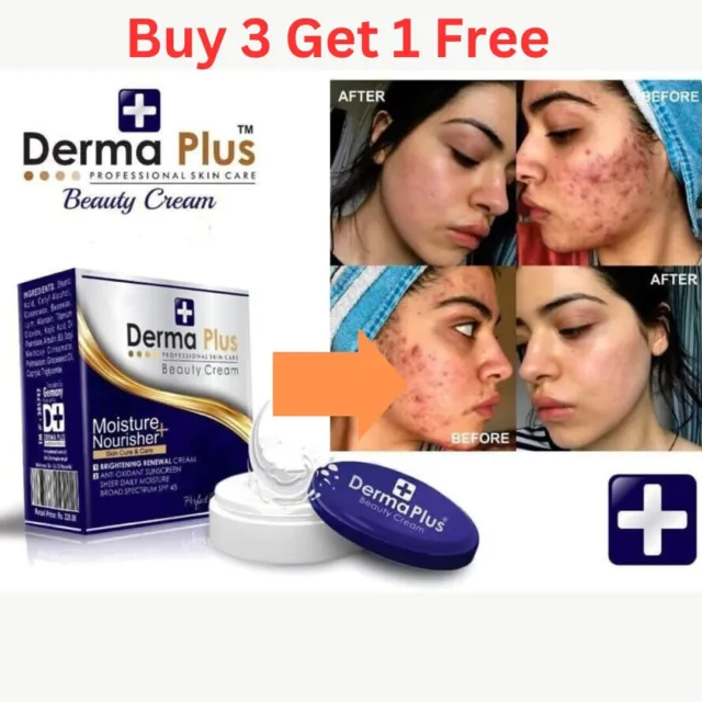 Derma plus moisturizer+nourisher beauty cream 30g- Buy 3 Get 1 Free