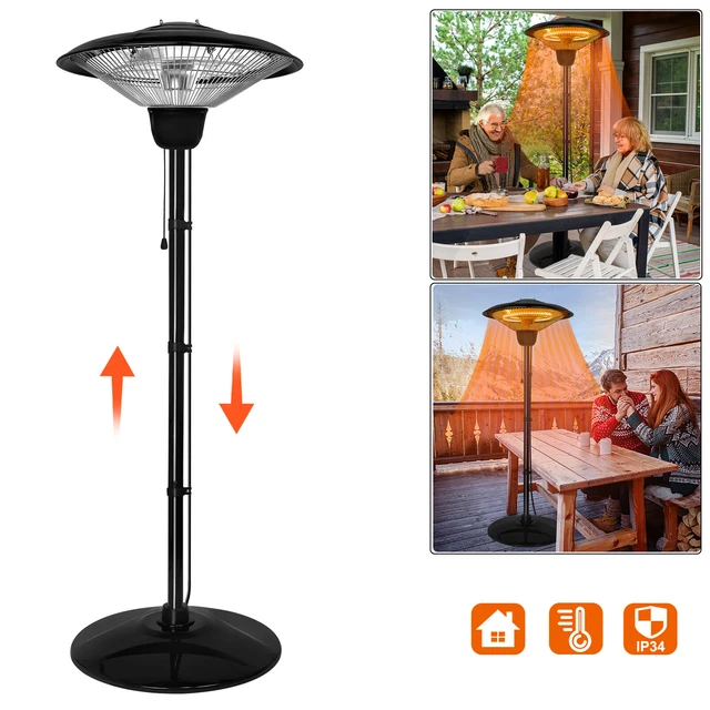 Heizstrahler Deckenheizstrahler 1500W Infrarot Heizpilz Elektrisch Standfuß NEU