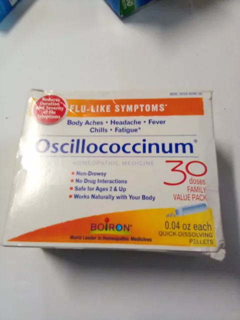 Boiron Oscillococcinum Homeopathic Medicine  30 Pellets Exp6/27#8245 Damaged Box