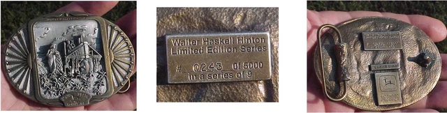 HINTON JOHN DEERE BELT BUCKLE LOW # 243 of 5000 LUNCH TIME 9 SERIES MORE LISTED