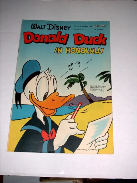 MICKY MAUS Sonderheft N. 29 - Donald Duck in Honolulu  (Ehapa 1955)  Original