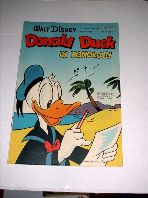 MICKY MAUS Sonderheft N. 29 - Donald Duck in Honolulu  (Ehapa 1955)  Original