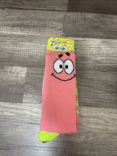 2 Pair Nickelodeon SpongeBob SquarePants Patrick Jellyfish Socks Adult Sz 6-12
