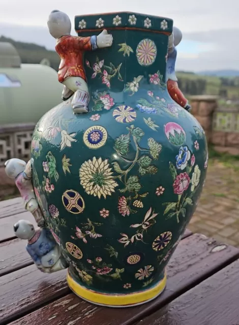 Chinese Republic Period Porcelain 'children' Vase Very Large Impressive C20th 3