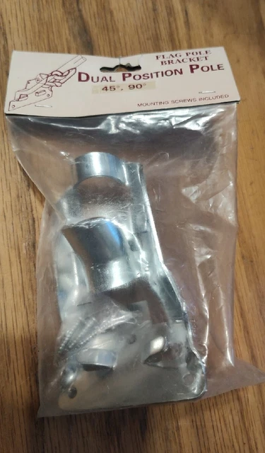 Dual Position Flag Pole Bracket W Screws Included Stamped Steel