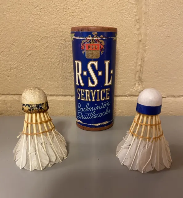 Vintage R-S-L Real Feather Shuttlecocks for Badminton