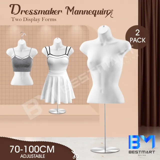 Adjustable Female Mannequin Set Dummy Model Manikin Hollow Back Dress Form Torso