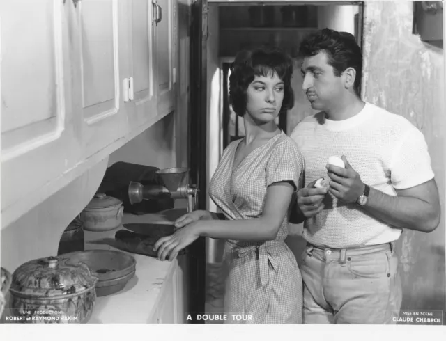 Photo originale Bernadette Lafont Mario David À double tour Claude Chabrol