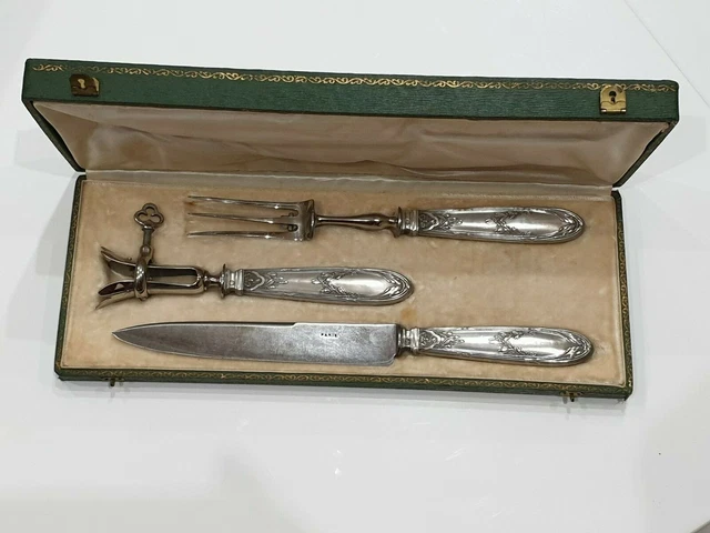 SERVICE À GIGOT 3 pièces en argent fourré style Louis XVI ref 888 EUR 20,00 - PicClick FR