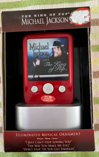 2010 The King Of Pop Michael Jackson Illuminated Musical Ornament Plays 3 Songs