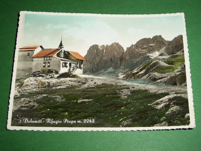 Cartolina Dolomiti presso Bolzano - Rifugio Props 1955 ca