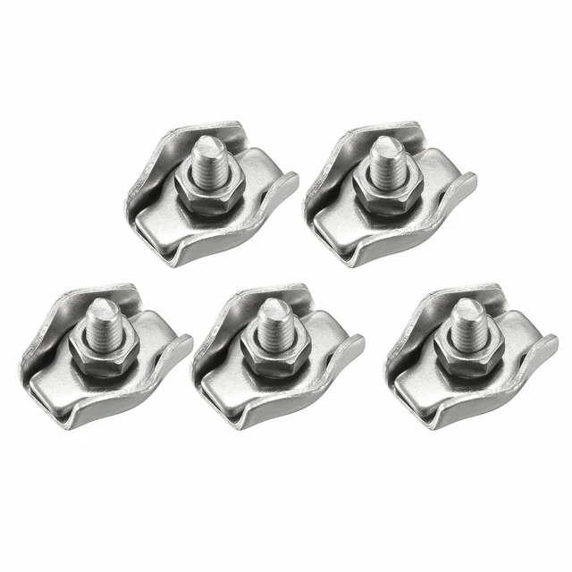 5pcs 304 à câble unique Clip serre-câble câble pour 1,5 mm-2mm corde