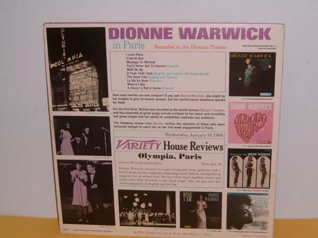 Lp - Dionne Warwick - In Paris 2