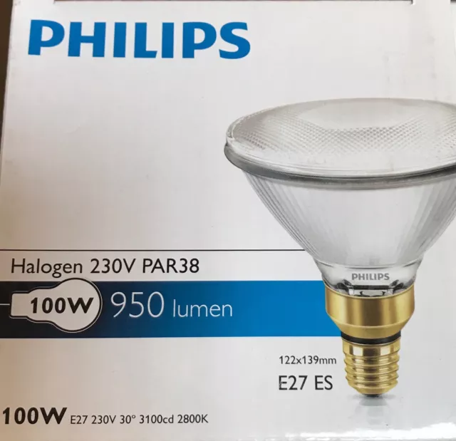 Philips Ampoule Halogène PAR38 IR 100W E27 230V Rouge