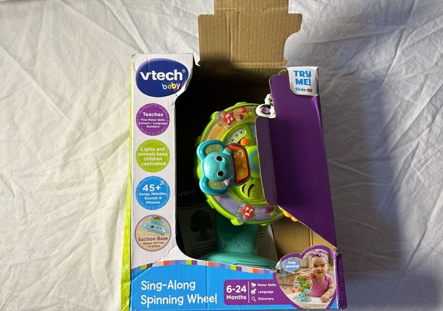 VTech Baby Gira E Scopri - Ruota Interattiva Degli Animali Con Luci E Canzoni, Giocattolo Per Bambini 6-24 Mesi, Ventosa Antiscivolo