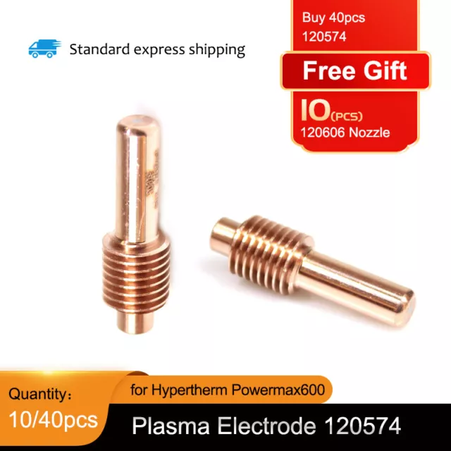 10/40pcs 120574 Plasma Cutter electrode For Hypertherm Powermax600 Torch