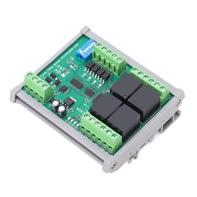 RS485 RELAY MODULE 4 Channel RTU PCB Board With Housing Components ...