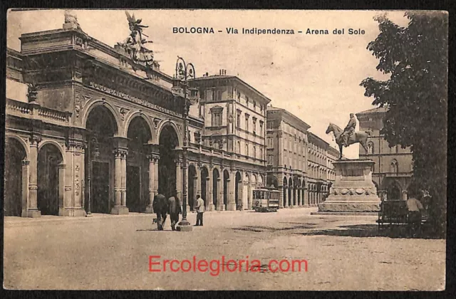 ae1998 - CARTOLINA  D'EPOCA - Bologna Città - Via Indipendenza  1924