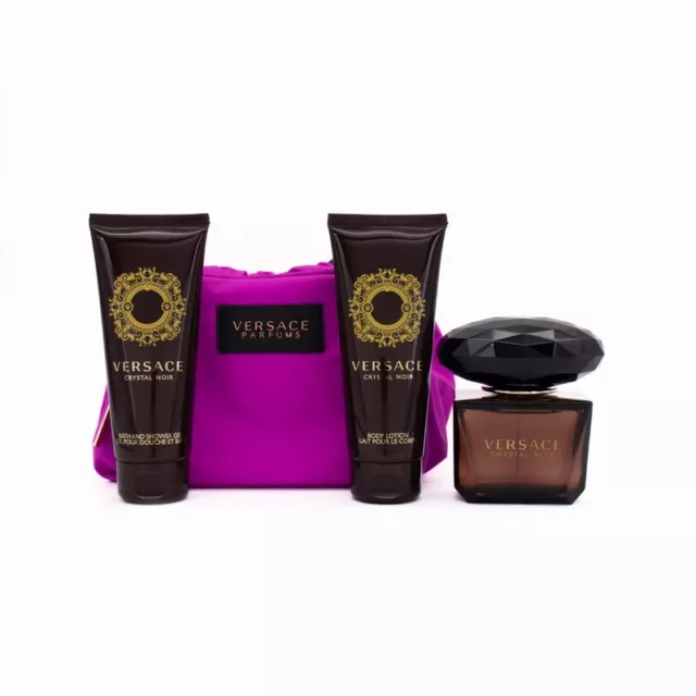 Versace Crystal Noir Eau De Toilette For Her 90ml Gift Set - Imperfect Box