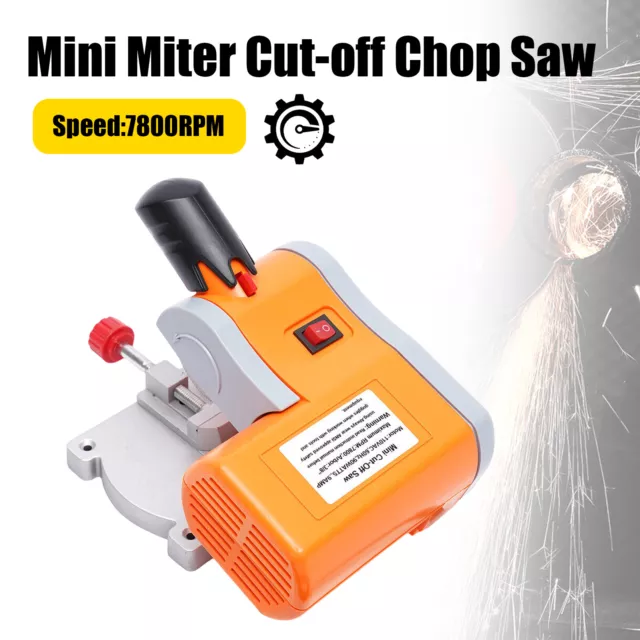 Mini Benchtop Cut-off Chop Saw Wood Metal Angle Moulding cutter 45° Miter Saw 2"